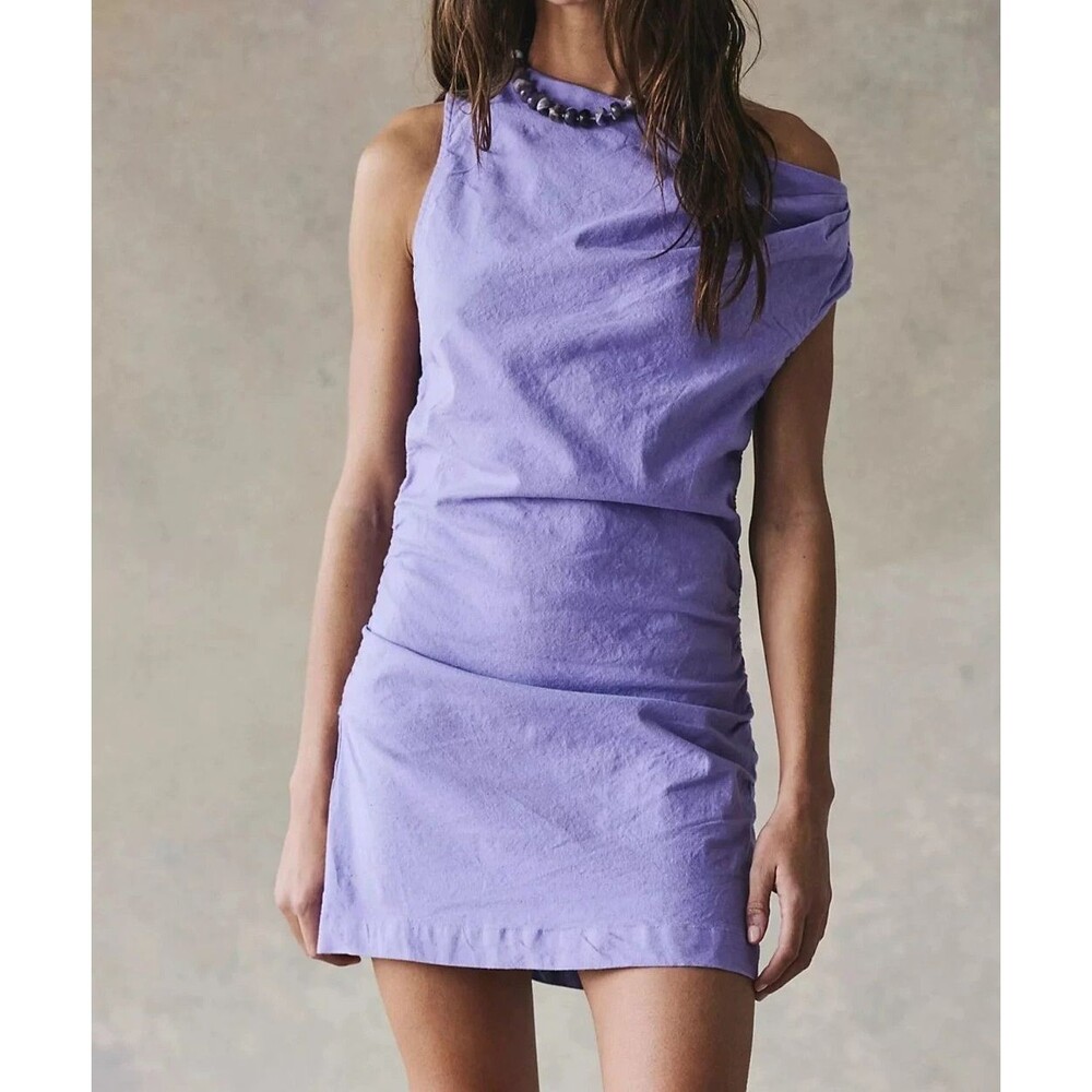 Free People Free-Est So Far Summer Stretch Linen Mini Dress Bodycon S 290312